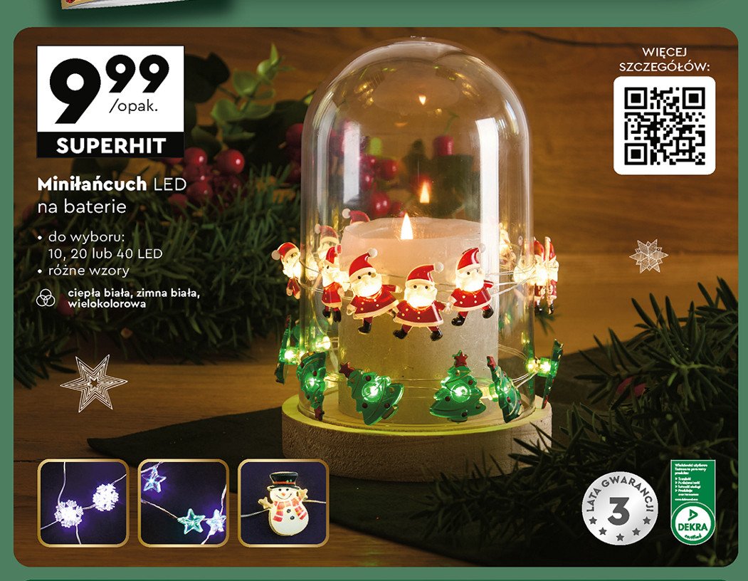 Miniłańcuch 20 led promocja w Biedronka