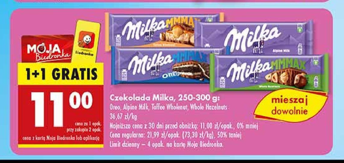 Czekolada toffee wholenut Milka promocja