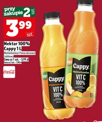 Nektar 100% Cappy Pomarańczowy promocja w TOPAZ