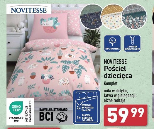 Pościel dziecięca 140 x 200 cm + 70 x 80 cm Novitesse promocja w Aldi