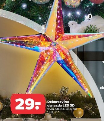 Dekoracyjna gwiazda LED 3D promocja w Netto