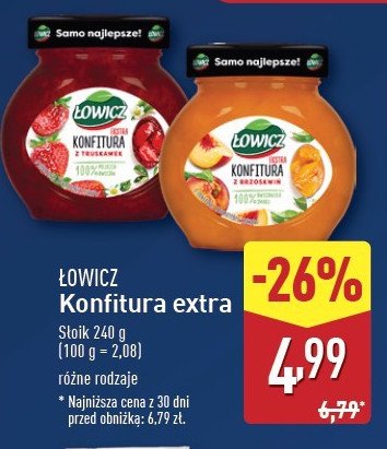 Konfitura truskawkowa Łowicz promocja w Aldi