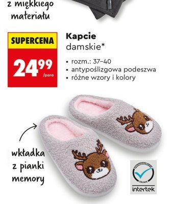 Kapcie damskie promocja w Biedronka