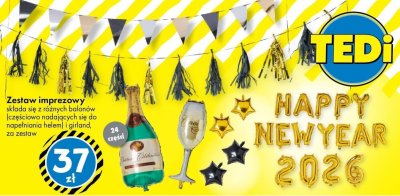 Zestaw imprezowy (balony i girlandy) 24 części promocja w Tedi