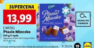 Czekoladki jagodowy shake E. wedel ptasie mleczko promocja