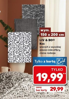 Koc wierzch z wysokiej jakości mikrofibry promocja w Kaufland