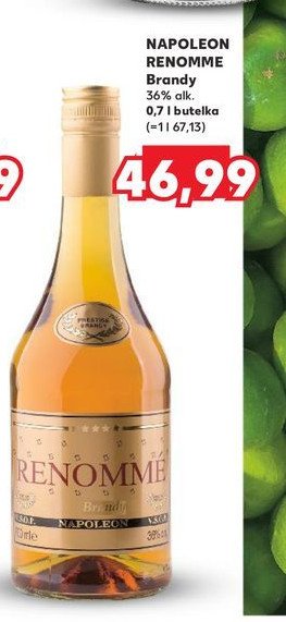 Brandy RENOMME NAPOLEON promocja w Kaufland