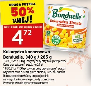 Kukurydza konserwowa Bonduelle, 340 g / 285 g promocja w Twój Market