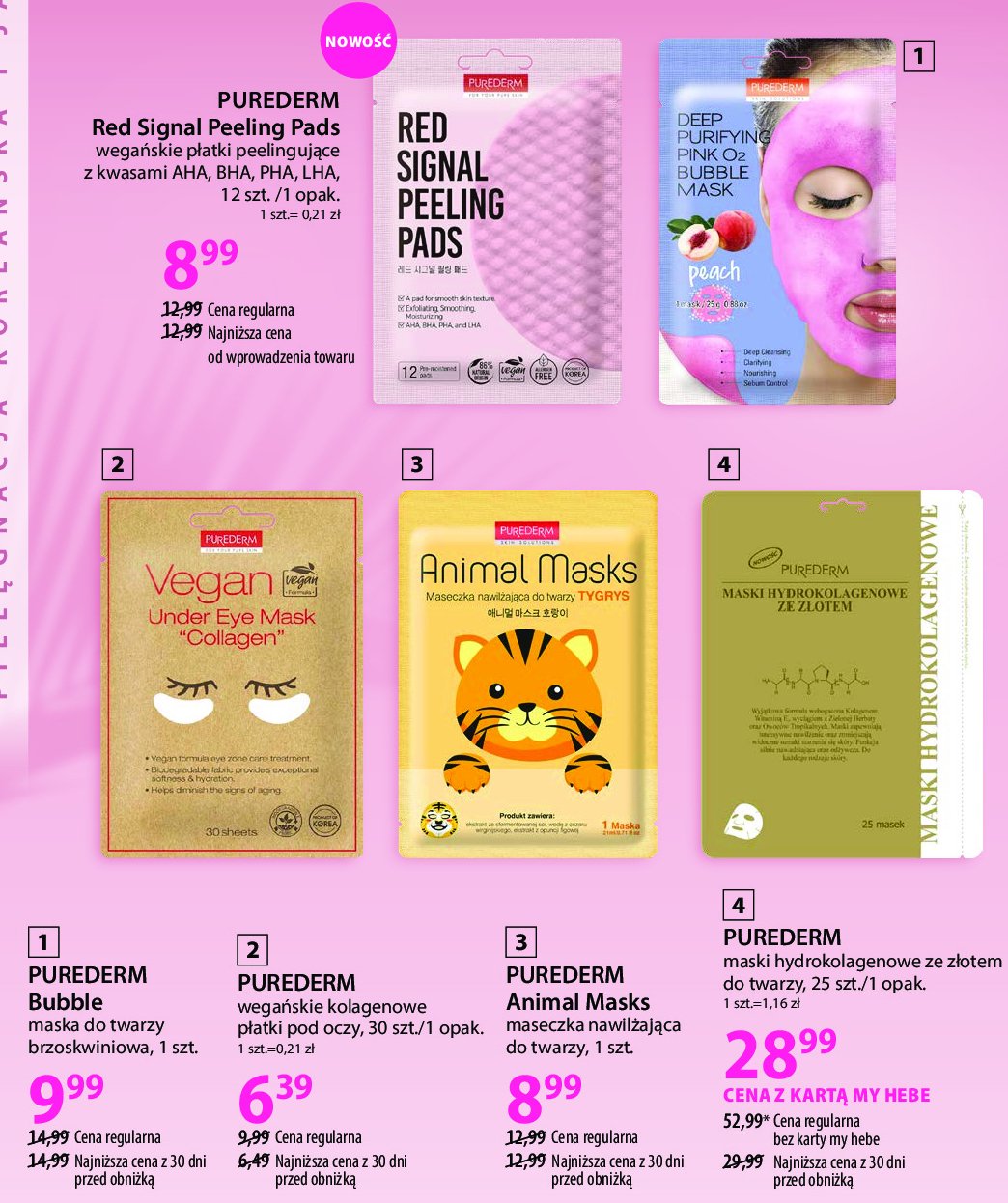 Animal masks - tygrys - maska nawilżająca Purederm promocja