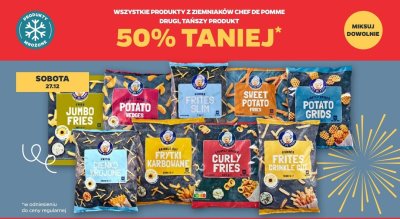 Produkty mrożone Chef de Pomme drugie 50% taniej promocja w Netto