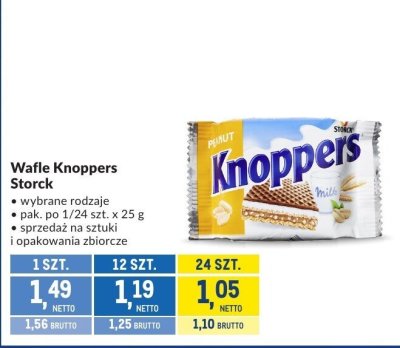 Wafle Knoppers Storck różne rodzaje promocja w Makro