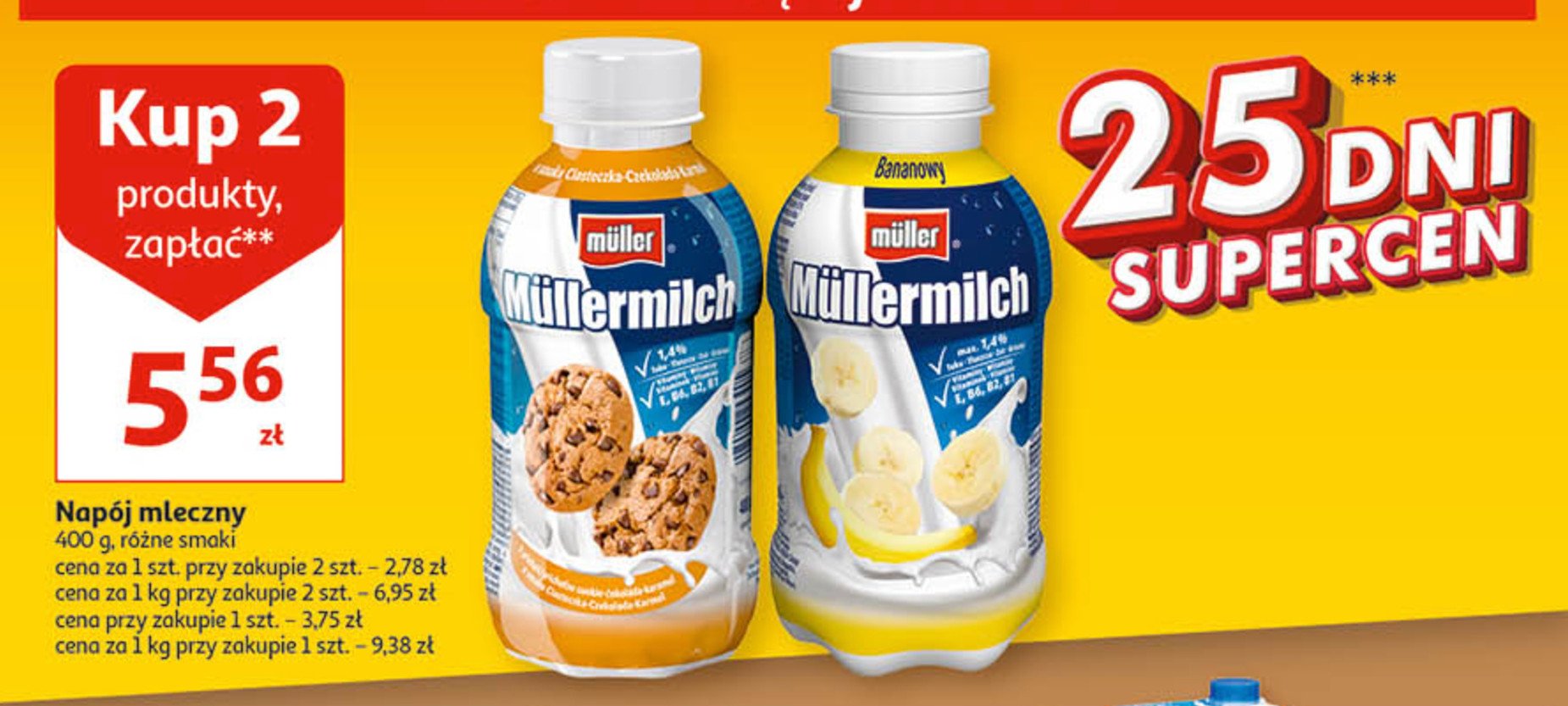 Napój mleczny banan Mullermilch promocja
