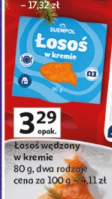 Łosoś wędzony w kremie Suempol promocja w Auchan