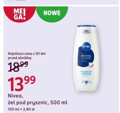 Żel pod prysznic Nivea 500 ml promocja w Rossmann