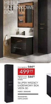 Słupek wiszący łazienkowy BOA VISTA 30 promocja w Abra Meble