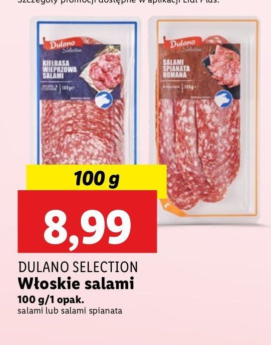 Salami spianata romana Dulano selection promocja