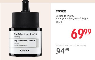Serum do twarzy COSRX z niacynamidem, rozjaśniające 20 ml promocja w Rossmann