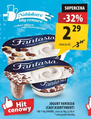 Jogurt Fantasia (cały asortyment) Danone promocja w Arhelan