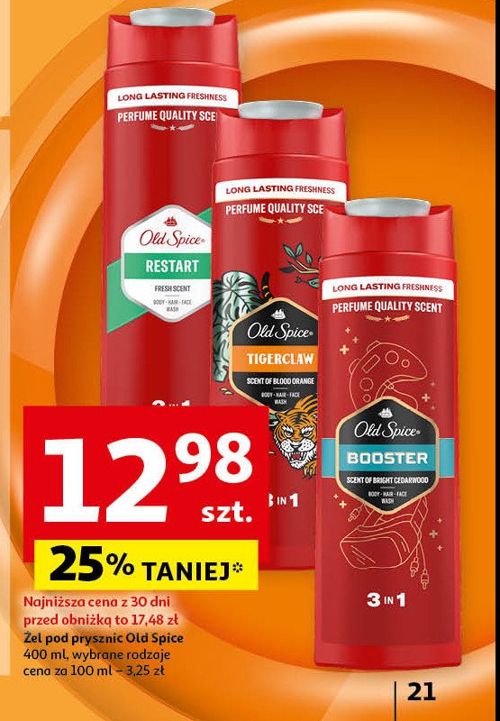 Zel pod prysznic Old spice tigerclaw promocja w Auchan