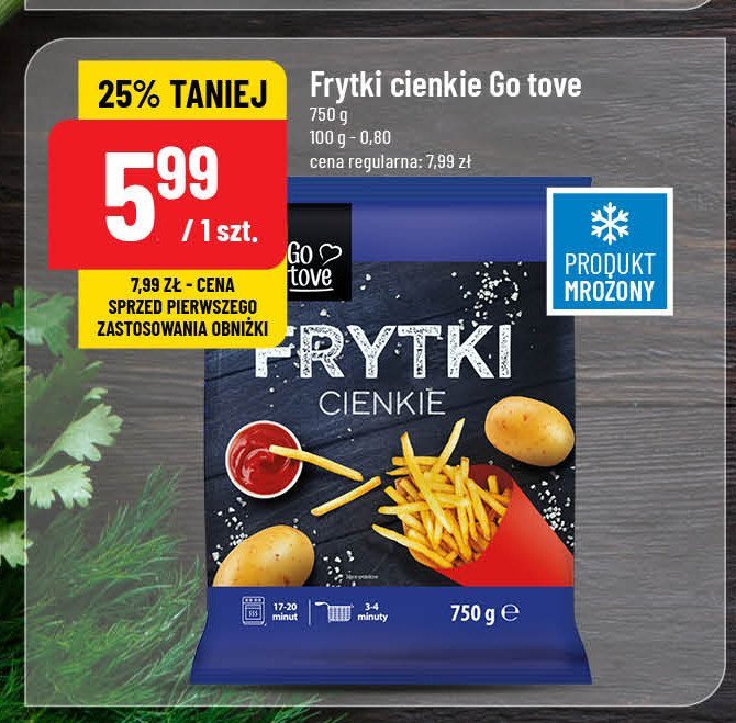 Frytki cienkie Gotove promocja