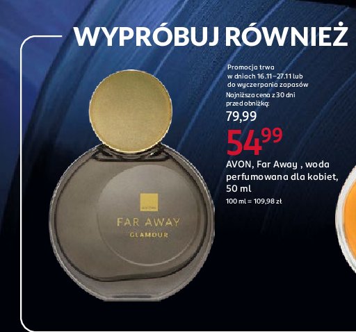 Woda perfumowana AVON FAR AWAY GLAMOUR promocja w Rossmann