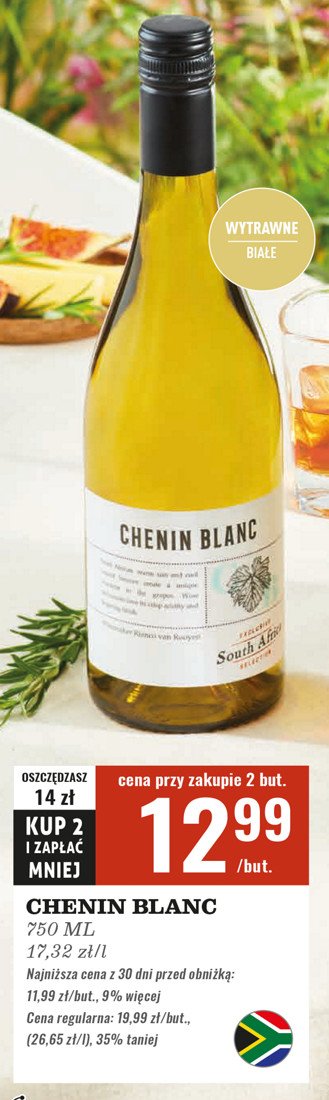 Wino CHENIN BLANC SOUTH AFRICA promocja