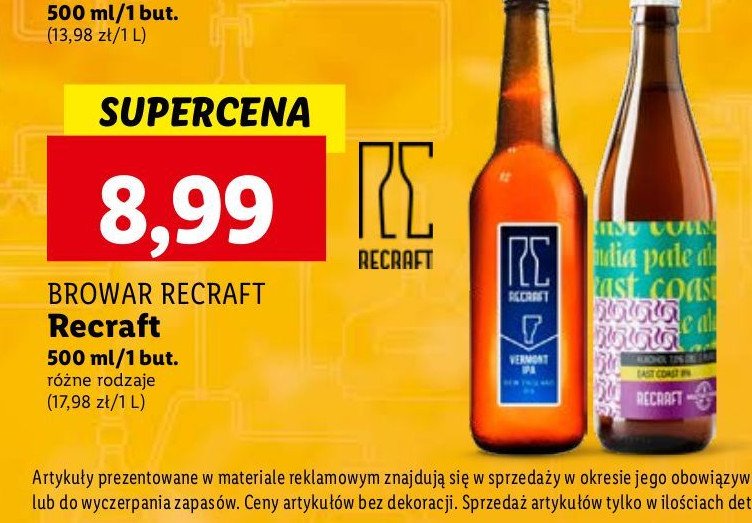 Piwo Recraft vermont ipa promocja