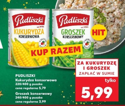 Kukurydza konserwowa Pudliszki 220/400 g promocja w Kaufland