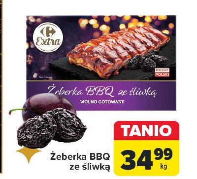 Żeberka bbq ze śliwką Carrefour extra promocja w Carrefour