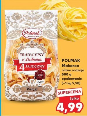 Makaron tradycyjny z jajeczny różne rodzaje 500 g  promocja w Kaufland