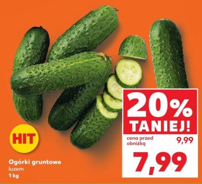 Ogórki gruntowe luzem promocja w Kaufland