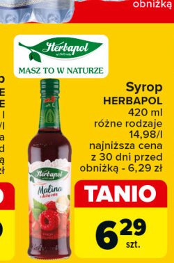 Syrop malina z dziką różą Herbapol promocja