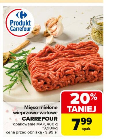 Mięso mielone wieprzowo-wołowe Carrefour targ świeżości promocja