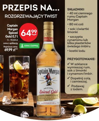 Rum Captain Morgan Spiced Gold promocja w Żabka