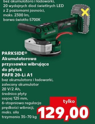 Przyśpawka wibrująca do płytek akumulatorowa PAFR 20-Li A1 promocja w Kaufland