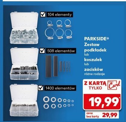 Zestaw podkładek 508el. Parkside promocja