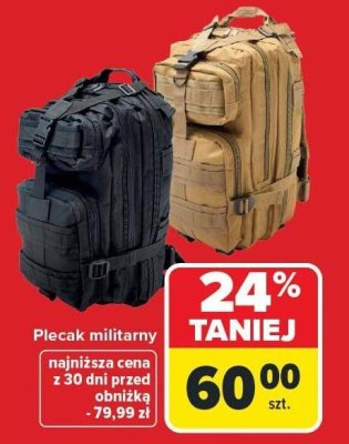 Plecak militarny Carrefour promocja w Carrefour