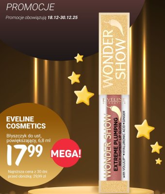 Błyszczyk do ust powiększający WONDER SHOW EXTREME PLUMPING  promocja w Rossmann