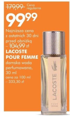 Perfumy damskie LACOSTE POUR FEMME damska woda perfumowana promocja w Super-Pharm