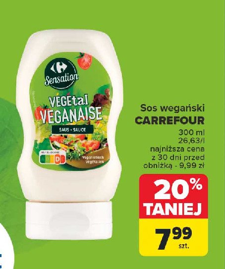 Sos wegański Carrefour sensation promocja