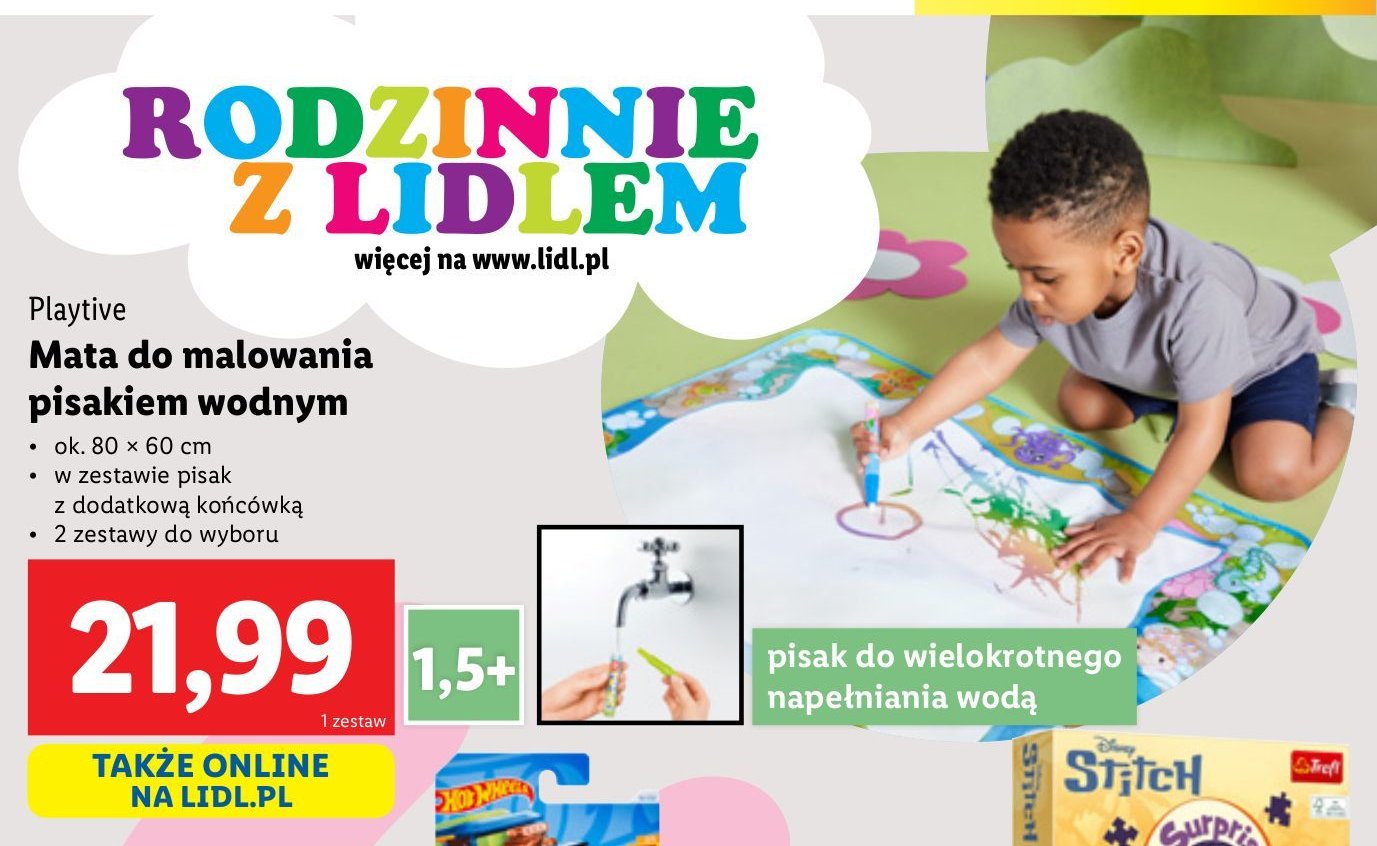 Mata wodna do malowania pisakiem 80 x 60 cm Playtive promocja w Lidl