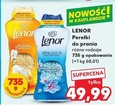 Perełki do prania LENOR różne rodzaje 735 g  promocja w Kaufland