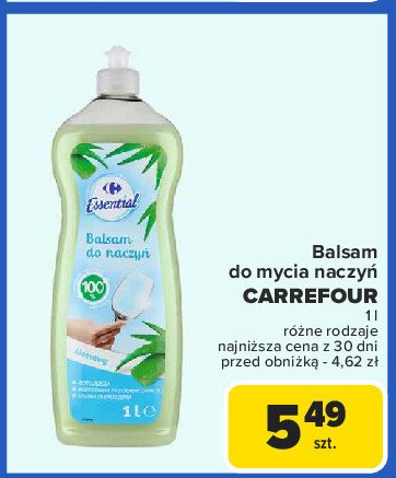 Balsam płyn do mycia naczyń z aloesem Carrefour promocja