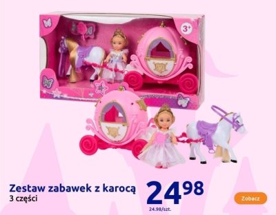 Zestaw zabawek z karocą 3 części promocja w Action