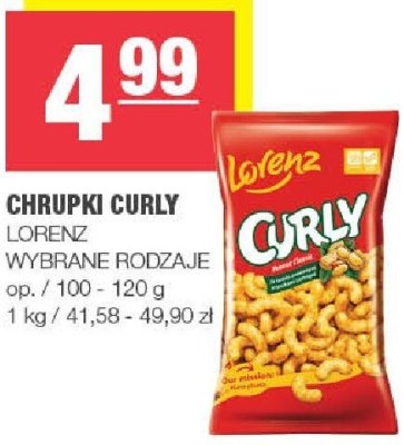 Chrupki Curly LORENZ wybrane rodzaje promocja w SPAR