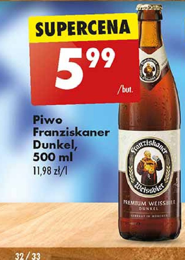 Piwo Franziskaner hefe-weissbier dunkel promocja