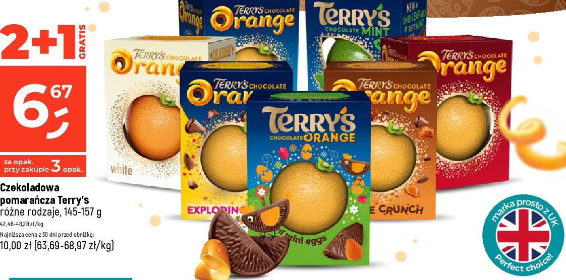 Czekoladowa pomarańcza mini eggs Terry's promocja