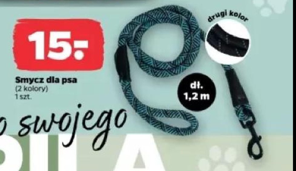 Smycz dla psa 1.2 m promocja w Netto
