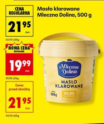 Masło klarowane Mleczna Dolina promocja w Biedronka