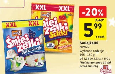 Śmiejżelki Nimm2 wybrane rodzaje promocja w Intermarche